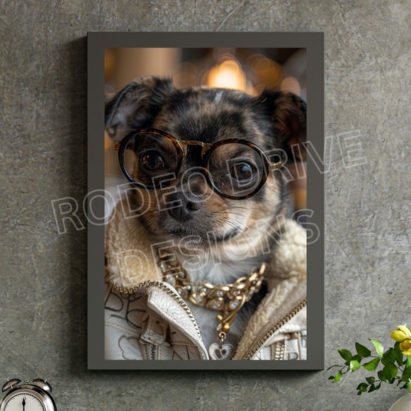 FASHIONABLE CHIHUAHUA WALL ART 11X17 PRINT POSTER GIFT FOR CHIHUAHUA LOVERS - Picture 1 of 2